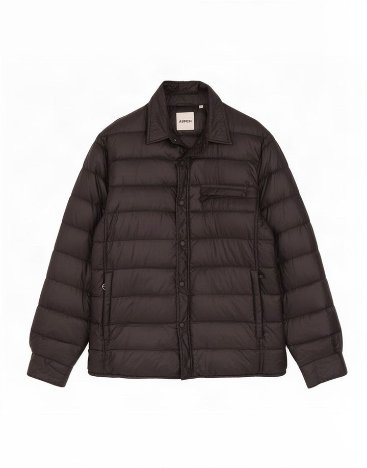 Jaqueta masculina acolchoada Aspesi UK 42 XL poliamida preta