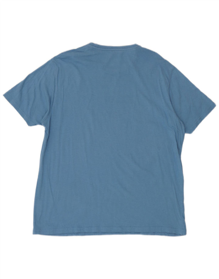 Camiseta masculina James Pringle Top grande algodão azul