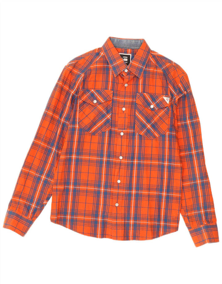Camisa masculina G-Star grande algodão laranja