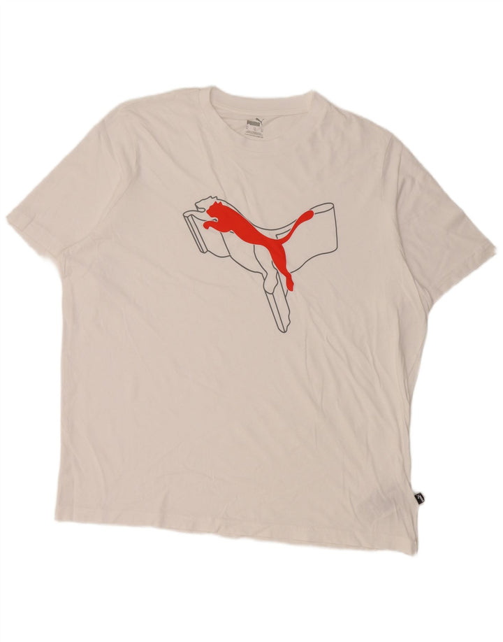 Camiseta masculina Puma Graphic Top XL algodão branco