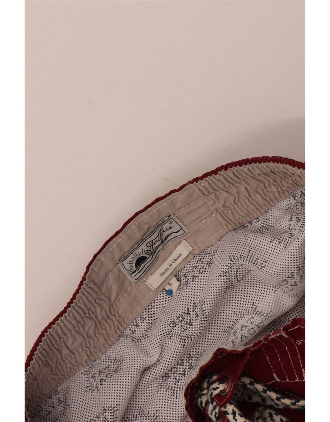 Shorts de natação masculino Fat Face grande Borgonha