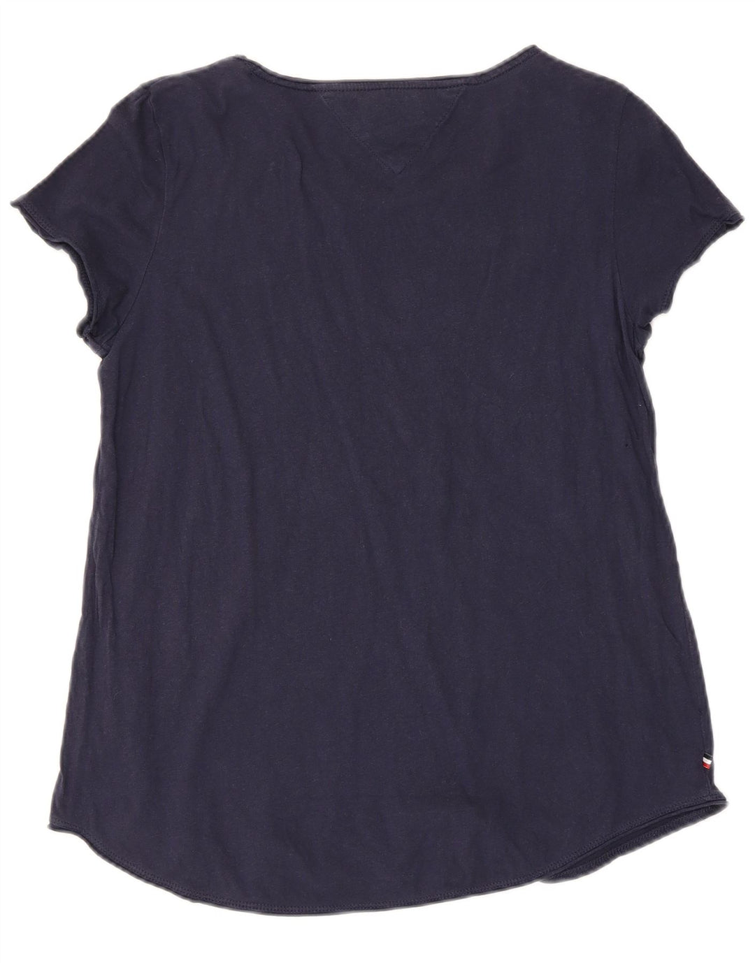 Tommy Hilfiger Camiseta Feminina Top UK 12 Médio Azul Marinho