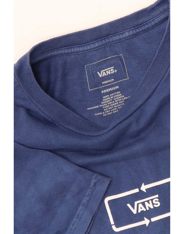Camiseta masculina Vans Top médio azul colorblock algodão