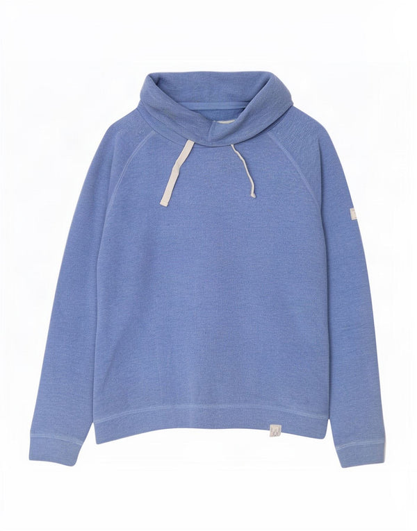 Joules moletom feminino jumper UK 12 algodão azul médio