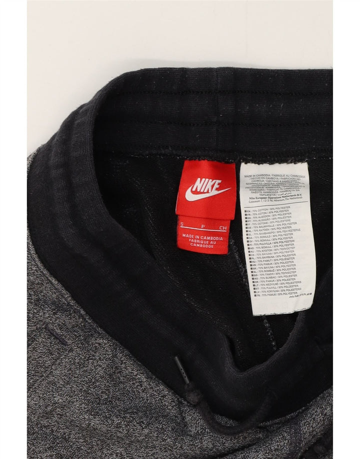 Shorts esportivo masculino NIKE pequeno cinza manchado de algodão