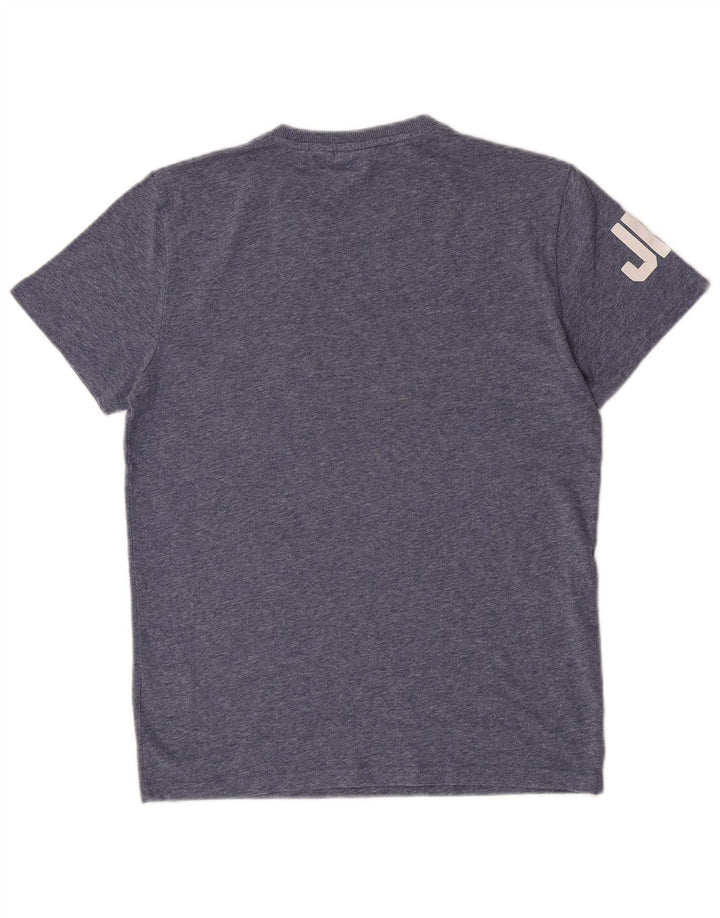 Camiseta gráfica masculina Superdry Top cinza médio algodão
