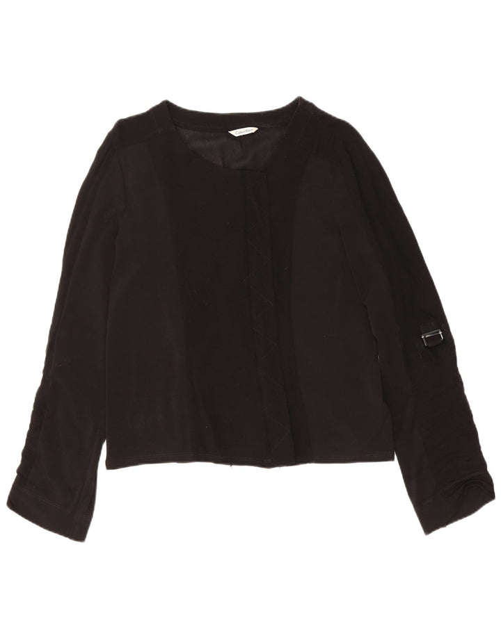 Blusa feminina CALVIN KLEIN Reino Unido 12 poliéster preto médio