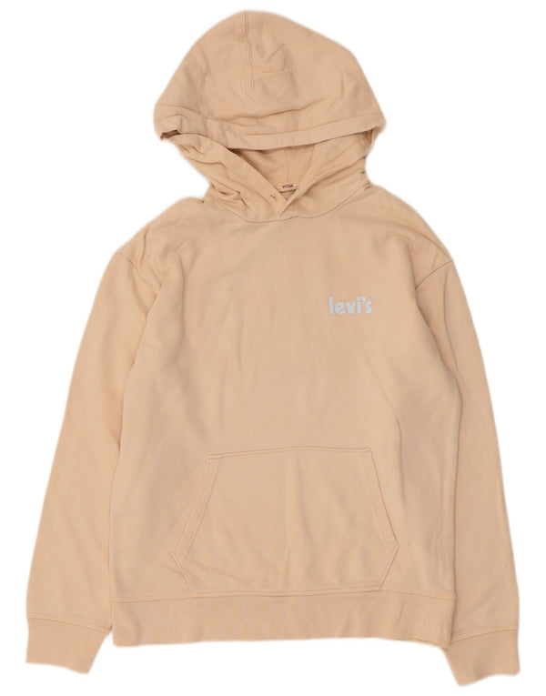 Moletom com capuz masculino Levi's pequeno algodão bege