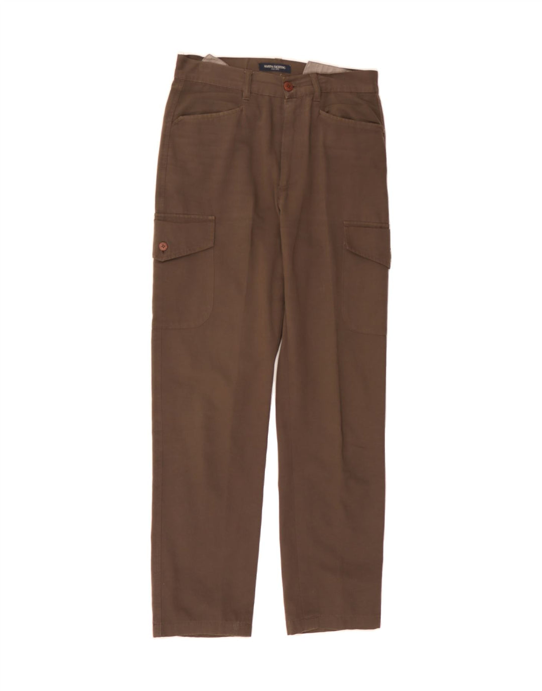 MARINA YACHTING Womens Straight Cargo Trousers W31 L30 Brown Cotton Vintage Marina Yachting and Second-Hand Marina Yachting from Messina Hembry 