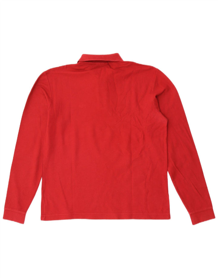 Polo masculino Fila manga comprida médio vermelho