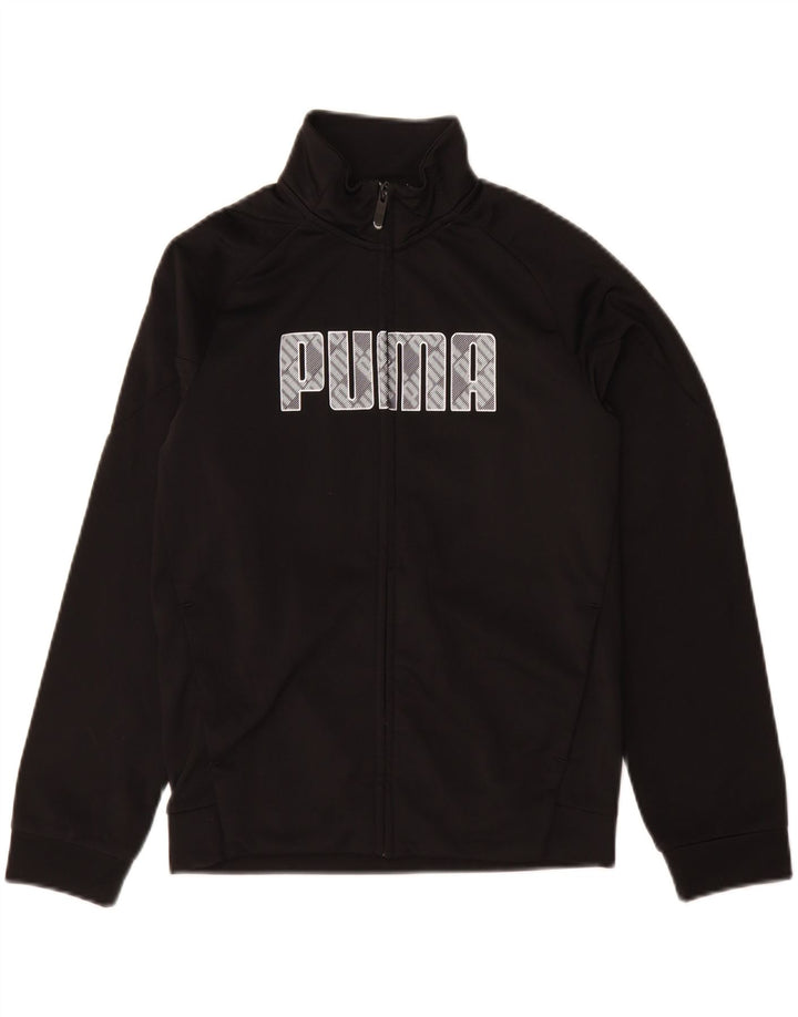 PUMA Meninos Graphic Tracksuit Top Jacket 11-12 Anos Preto