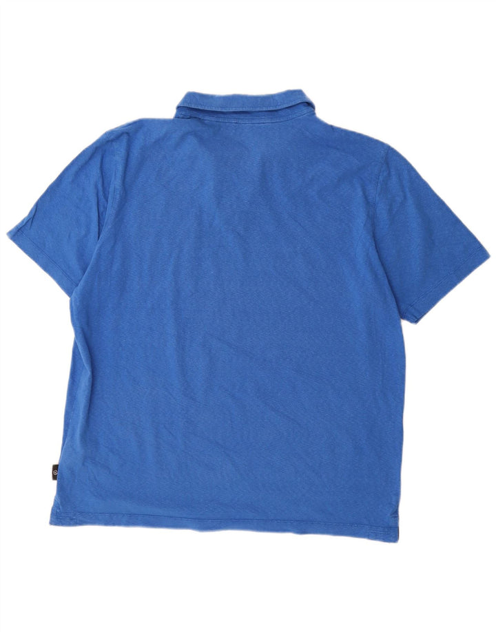 Camisa polo masculina Ted Baker tamanho 4 grande algodão azul