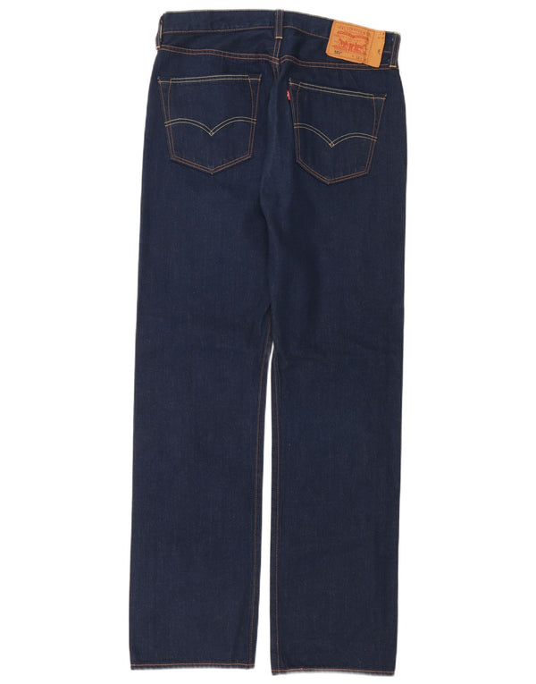 Levi's Masculino 501 Straight Jeans W34 L34 Azul Marinho Algodão