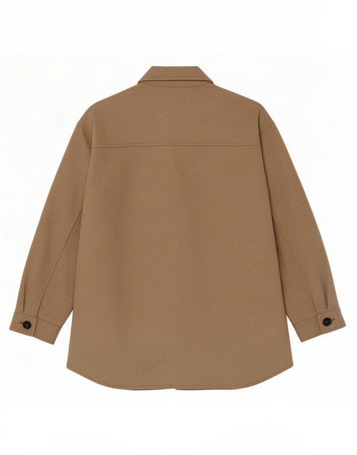 Zara Womens Shacket Oversized Jacket UK 10 Pequeno Poliéster Marrom