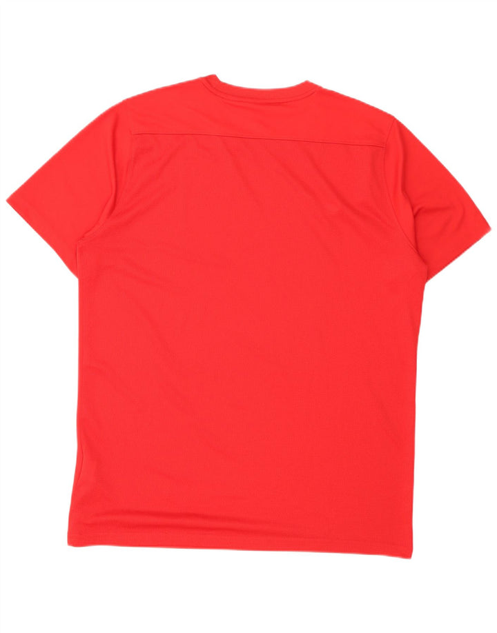 Nike Mens Dri Fit Camiseta Top Médio Poliéster Vermelho