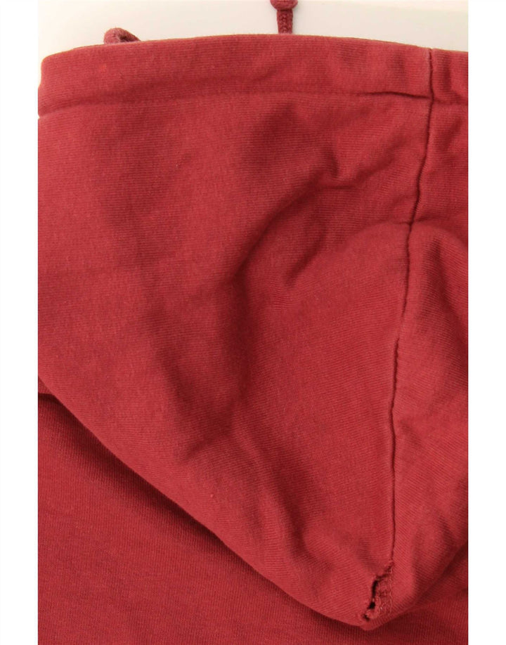 Pull & Bear feminino oversized crop gráfico moletom com capuz Reino Unido 14 médio vermelho