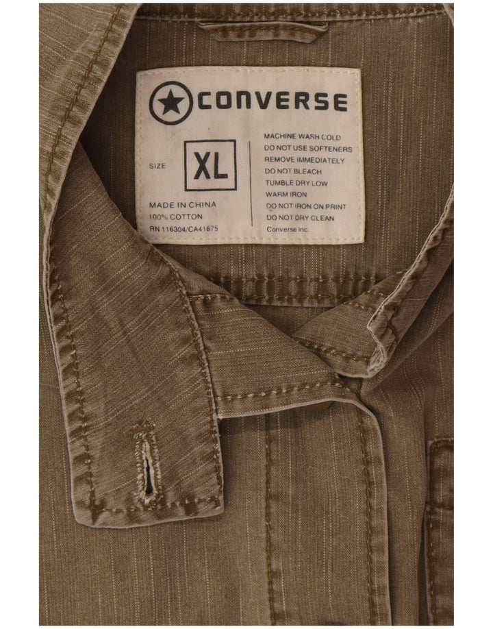 Jaqueta utilitária feminina CONVERSE UK 18 XL algodão cáqui