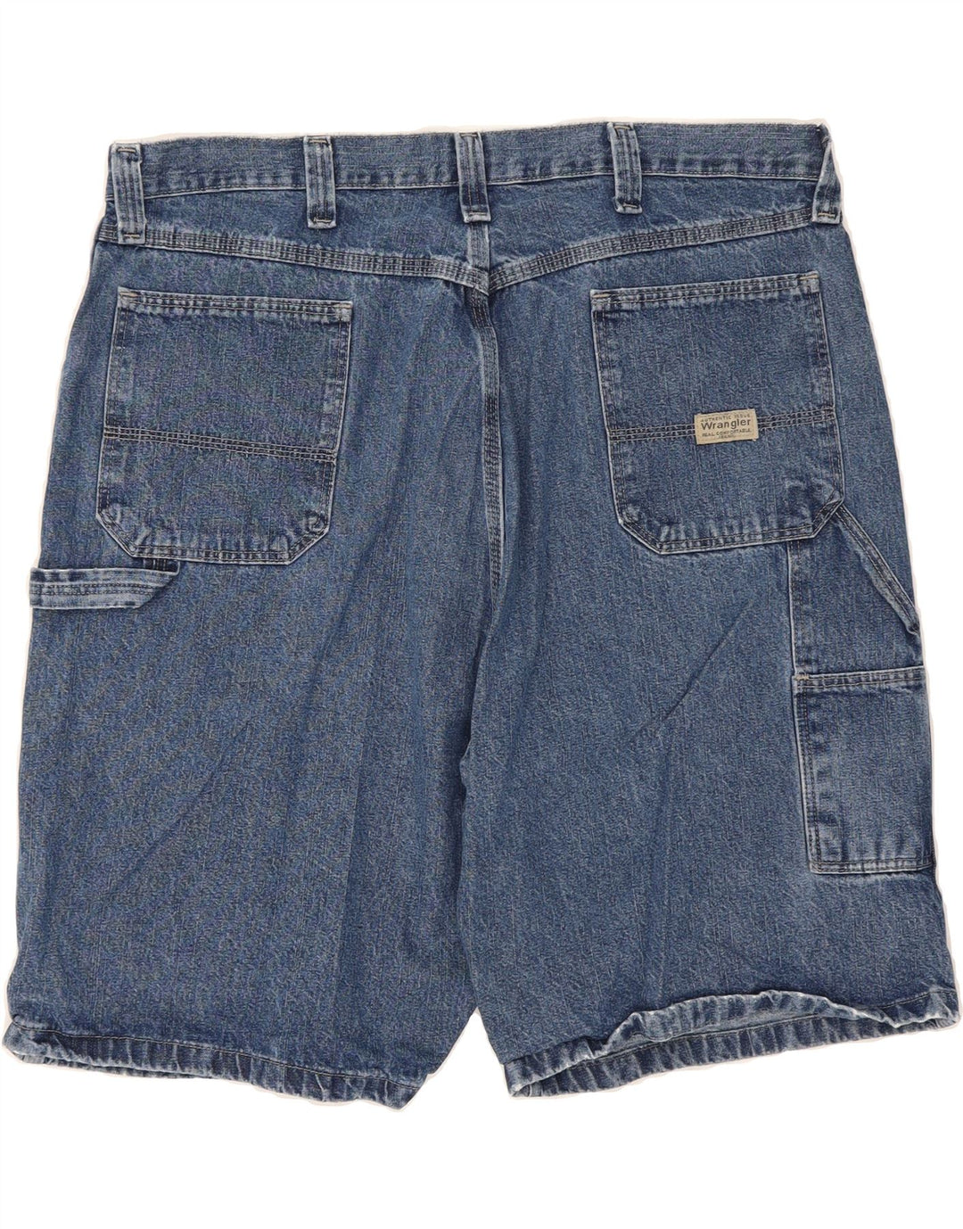 WRANGLER Mens Cargo Denim Shorts W40 XL Blue Cotton Vintage Wrangler and Second-Hand Wrangler from Messina Hembry 