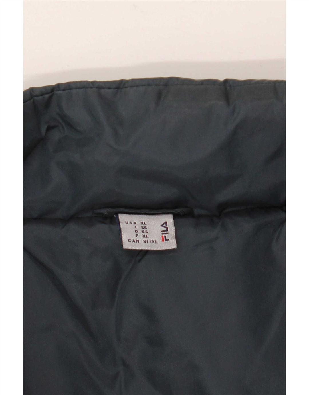 Jaqueta acolchoada masculina Fila IT 56 XL azul marinho colorblock