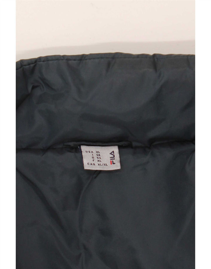 Jaqueta acolchoada masculina Fila IT 56 XL azul marinho colorblock