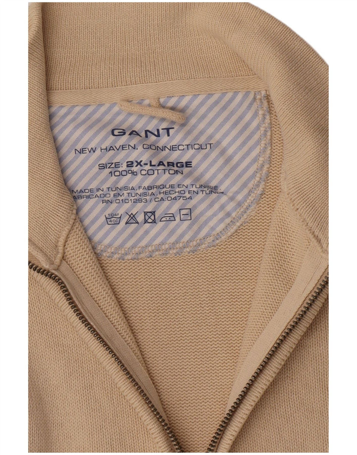 Suéter cardigã masculino Gant 2XL algodão bege