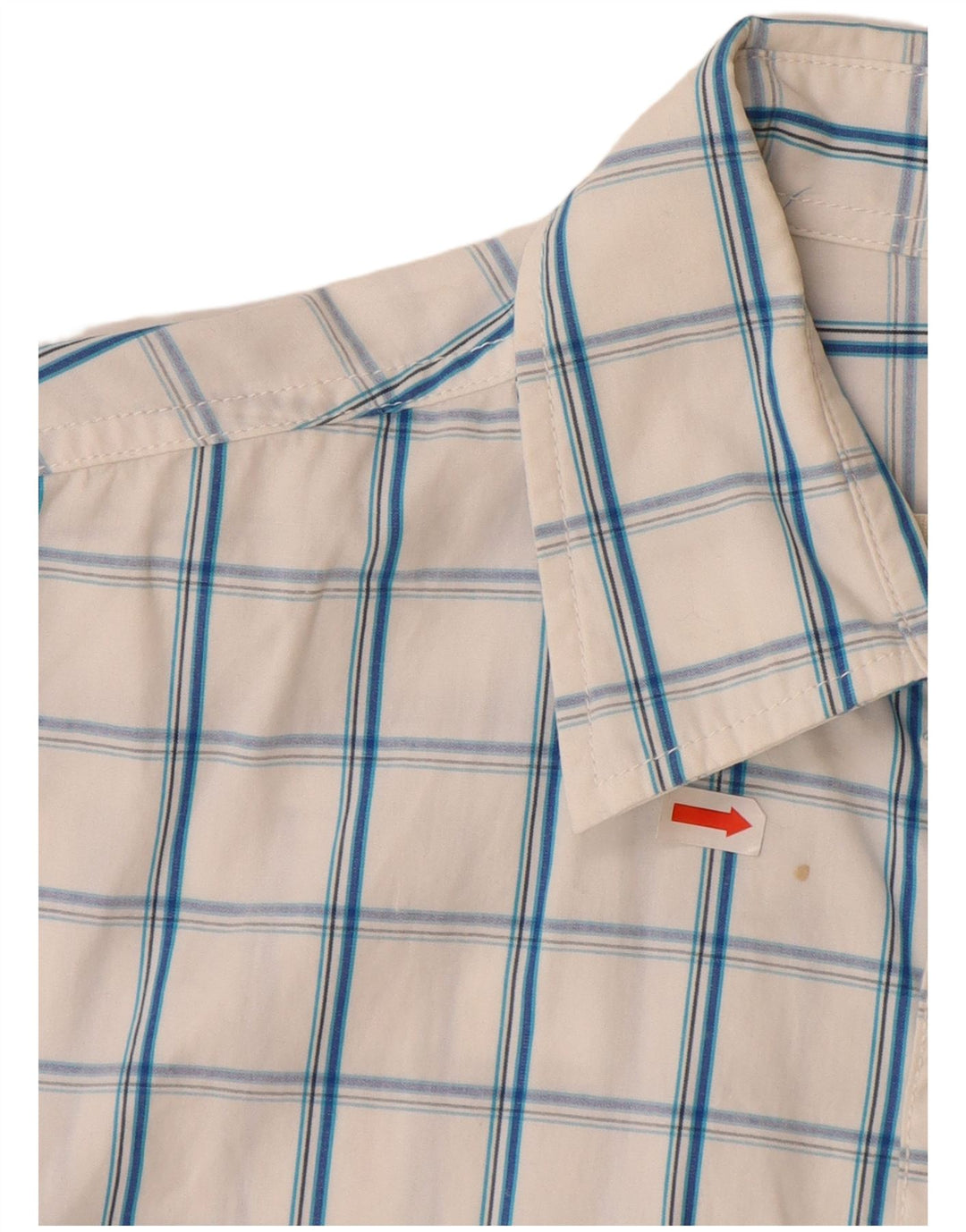 HOLLISTER Camisa masculina de manga curta 15-16 anos 2XL xadrez branco