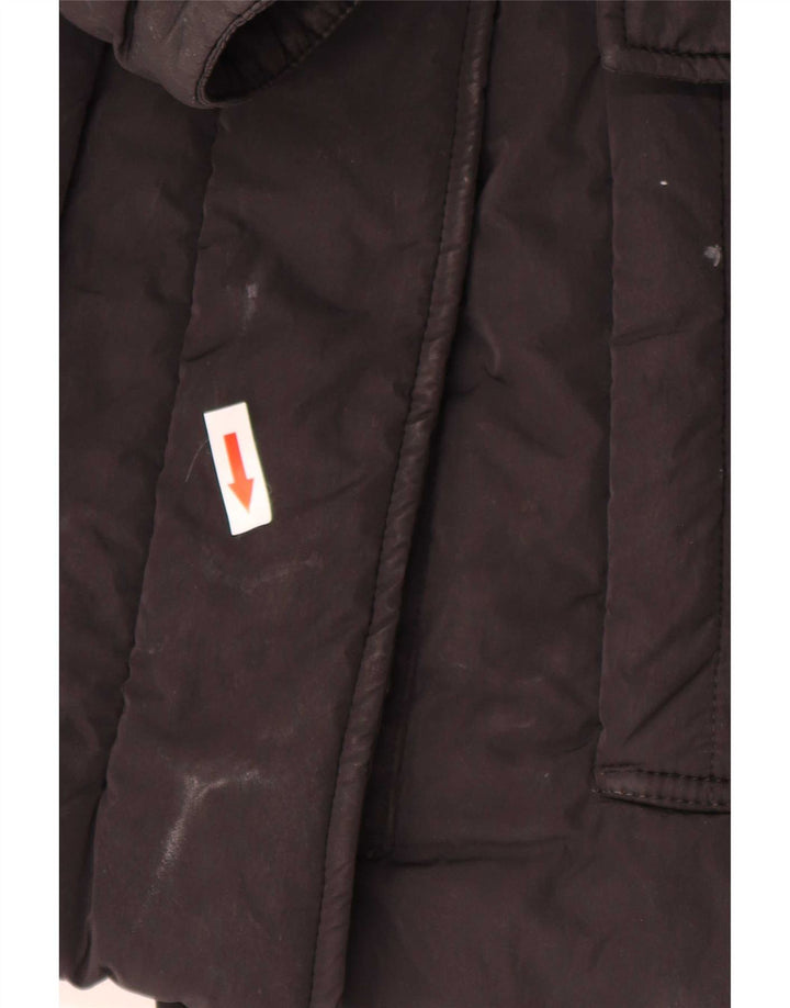 Casaco acolchoado feminino Refrigiwear UK 14 grande poliamida preta