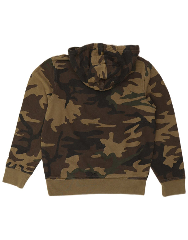 Suéter feminino Levi's com capuz grande e gráfico UK 10 pequeno camuflagem cáqui