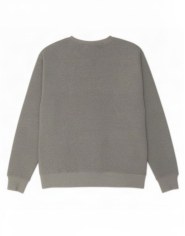 Fila moletom feminino jumper UK 14 algodão manchado cinza médio