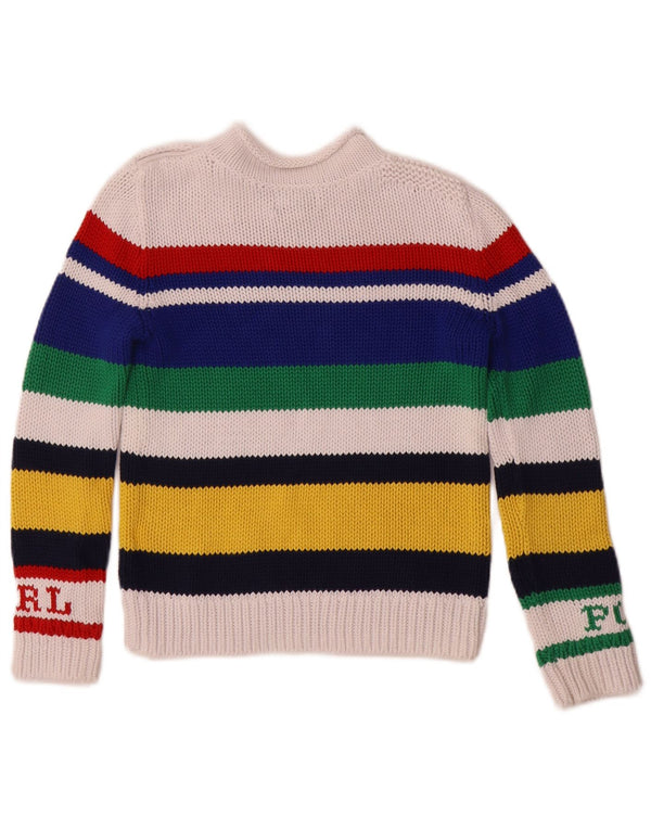 Polo Ralph Lauren Suéter masculino com gola tartaruga 6-7 anos pequeno multicolo