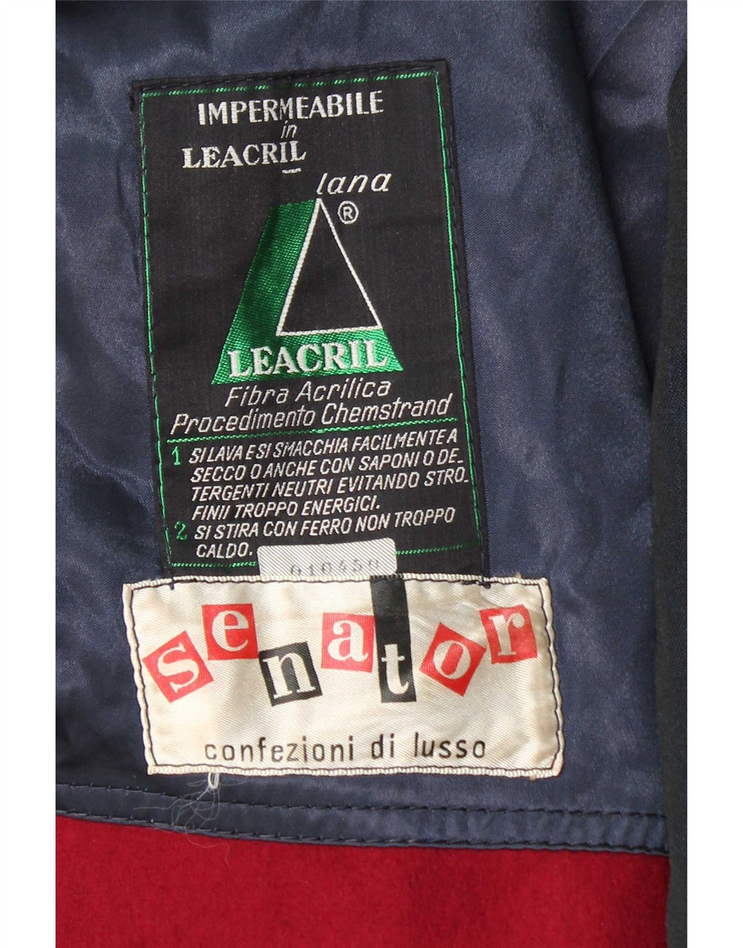 Sobretudo Senator Mens UK 38 Lã Azul Marinho Médio