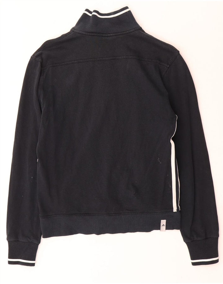 Adidas Mens Tracksuit Top Jacket UK 38/40 Médio Algodão Preto