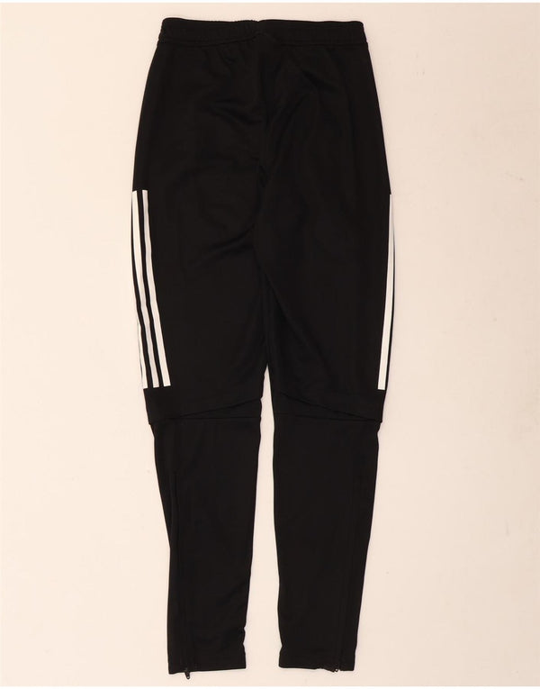 Calças de treino femininas Adidas UK 4 XS poliéster preto