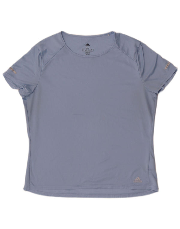 Camiseta Adidas Climalite Feminina Top UK 20/22 XL Azul Poliéster