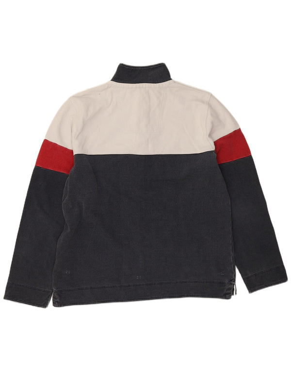 Crew Clothing Mens moletom gráfico jumper grande bloco colorido azul marinho
