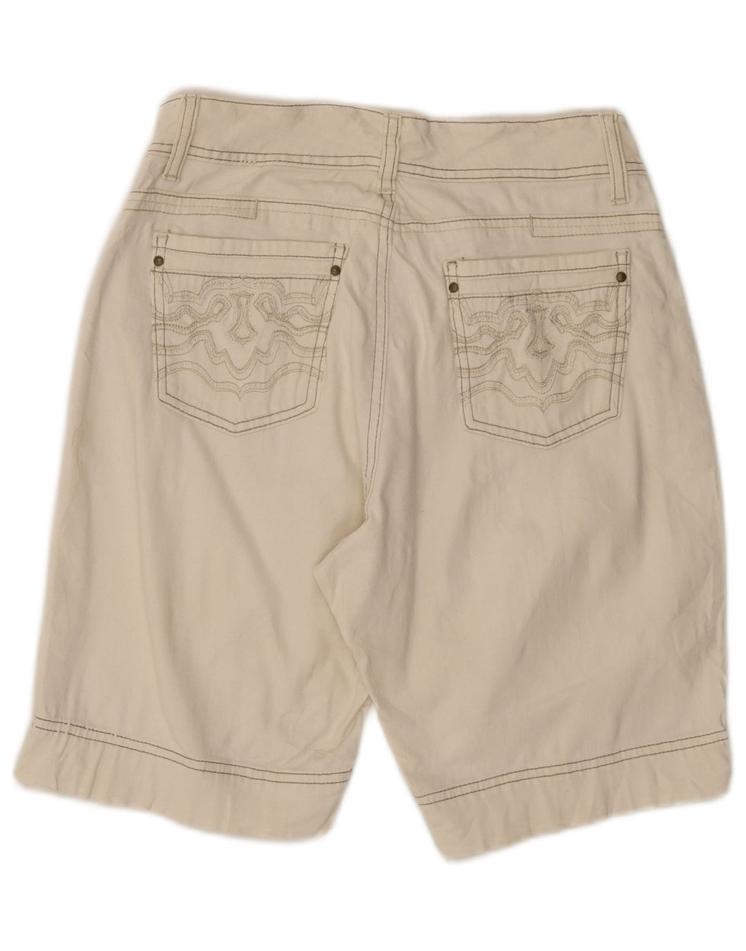 Shorts casuais femininos LEE Slender Secret US 8 médio W28 algodão branco