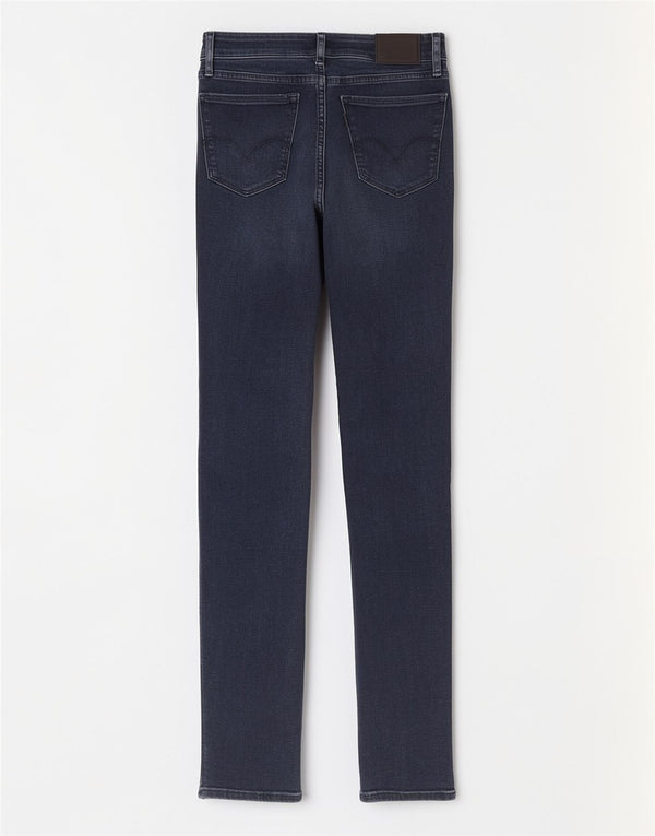 Calça jeans feminina Levi's 712 Slim W26 L30 azul marinho algodão