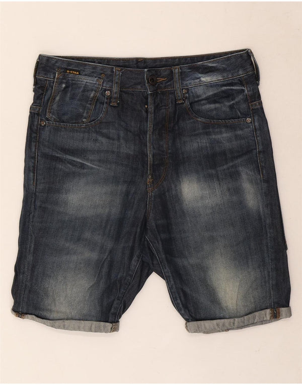 Shorts jeans masculino G-Star W29 pequeno algodão azul