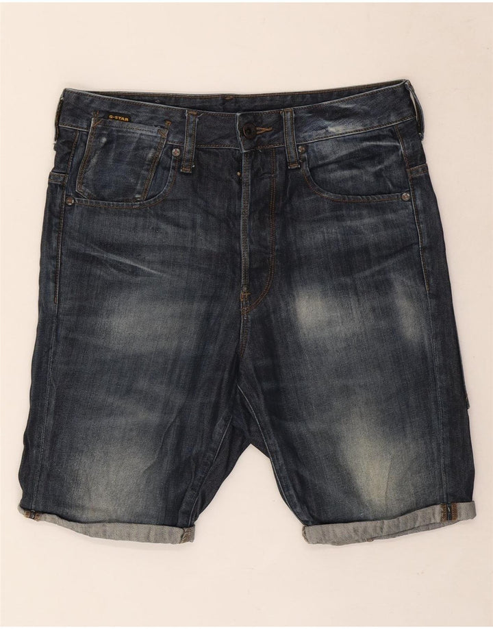 Shorts jeans masculino G-Star W29 pequeno algodão azul