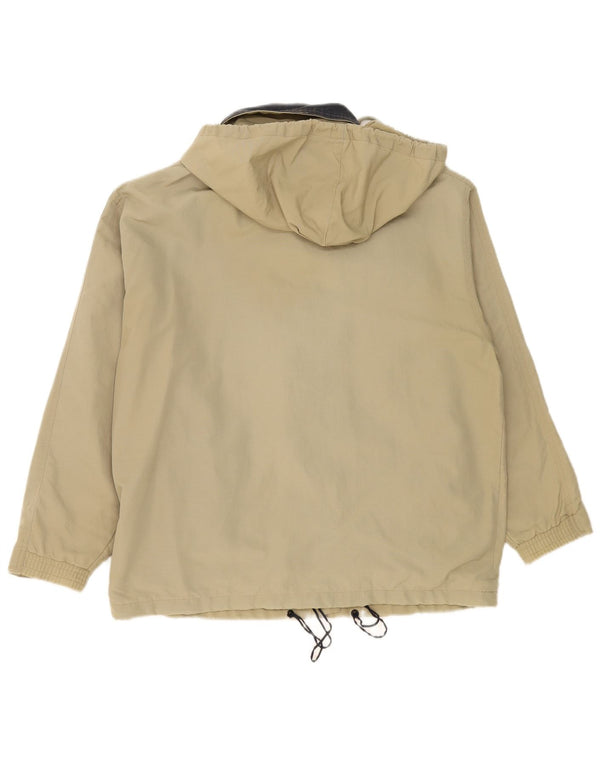 Jaqueta de chuva masculina Diadora com capuz UK 40 grande cáqui