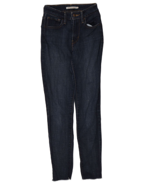 Calça jeans feminina Levi's 721 High Rise Skinny W24 L28 azul marinho algodão