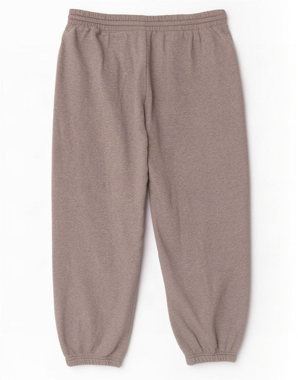 Adidas masculino solto ajuste calças de treino joggers grande cinza manchado algodão