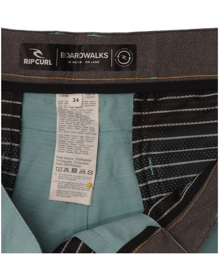 Rip Curl Mens Chino Shorts W34 Grande Poliéster Salpicado Azul