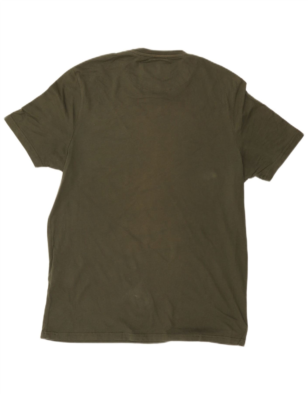 Camiseta masculina LYLE & SCOTT Top grande de algodão cáqui colorido