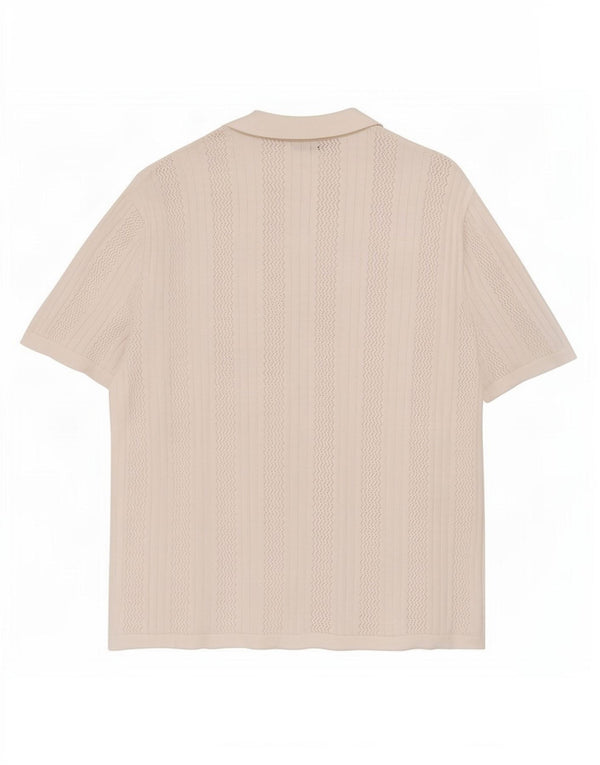 Zara Camisa masculina de manga curta médio algodão branco