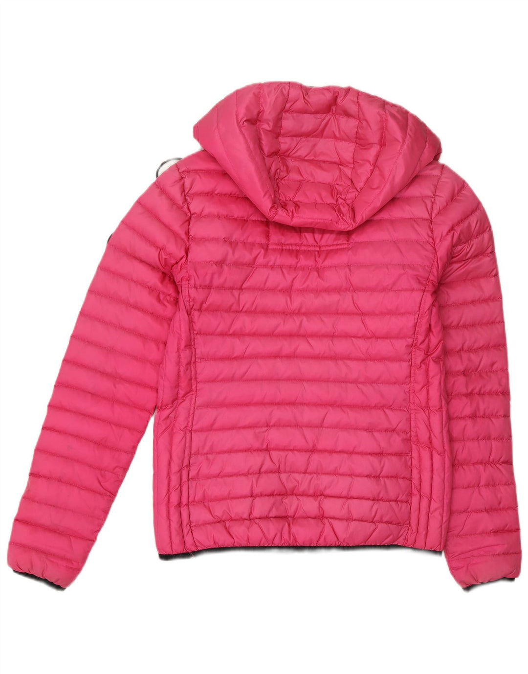 Jaqueta acolchoada com capuz feminina Superdry UK 10 nylon rosa pequeno