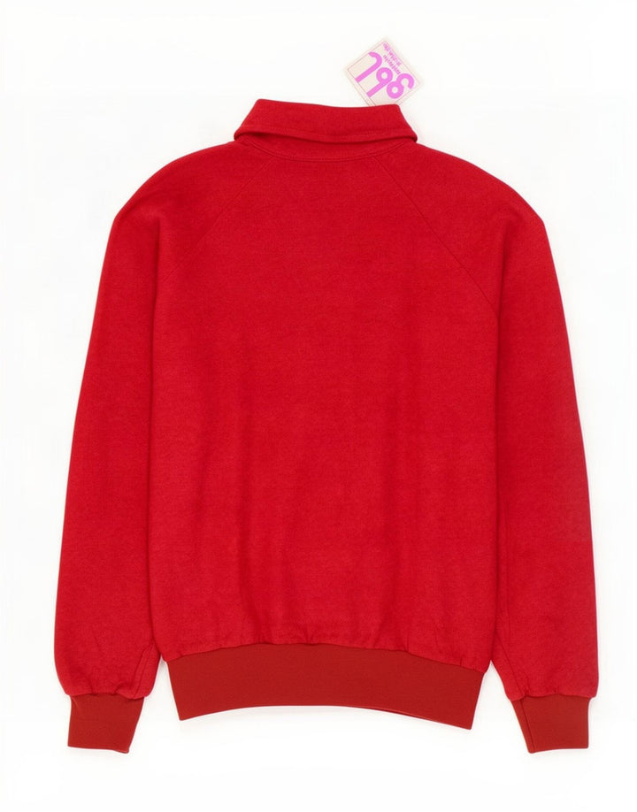 Camisa polo feminina vintage de manga comprida EU 38 vermelho médio