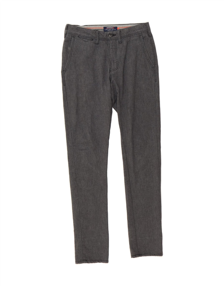 SUPERDRY Mens Slim Chino Trousers W28 L32 Grey Cotton Vintage Superdry and Second-Hand Superdry from Messina Hembry 