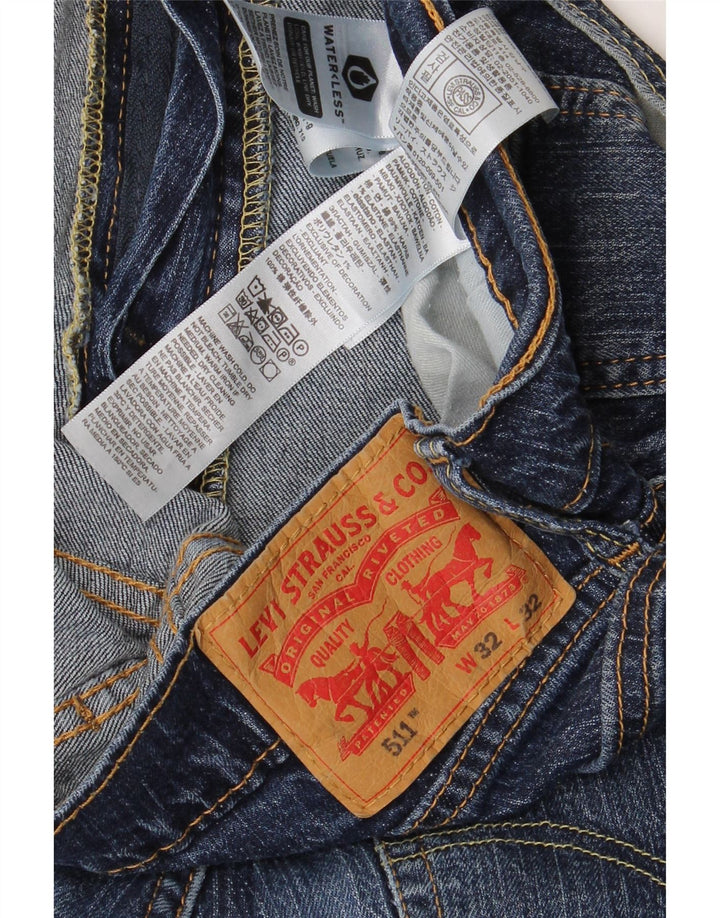 Levi's Masculino 511 Slim Jeans W32 L32 Azul Algodão