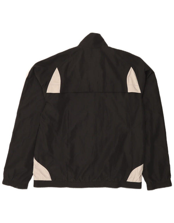 Adidas Mens Tracksuit Top Jacket UK 42/44 Grande Preto Colorblock Poliéster